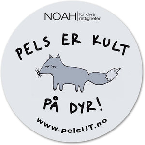 Button: Pels er kult - på dyr!