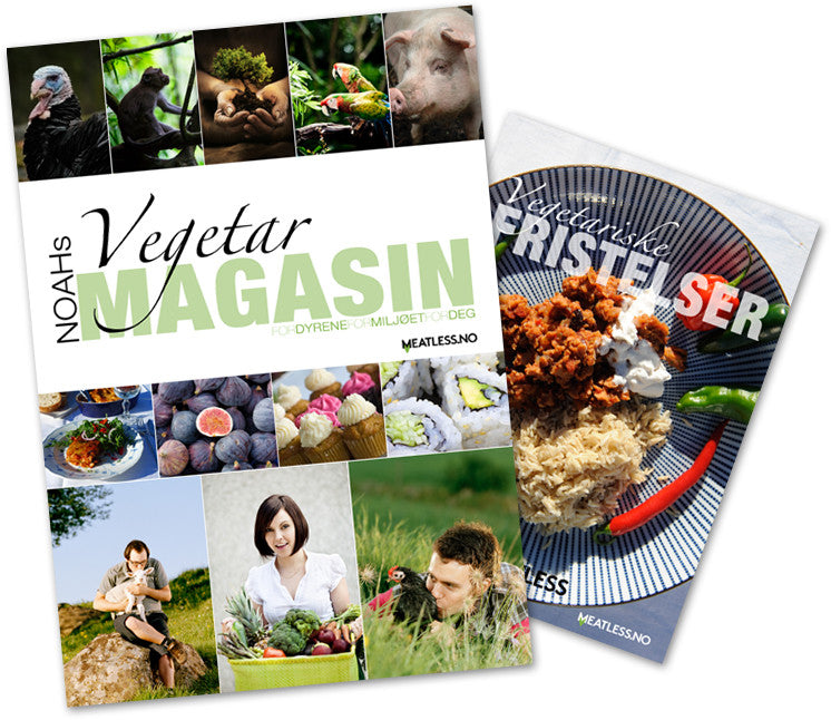 NOAHs vegetarmagasin med oppskriftshefte